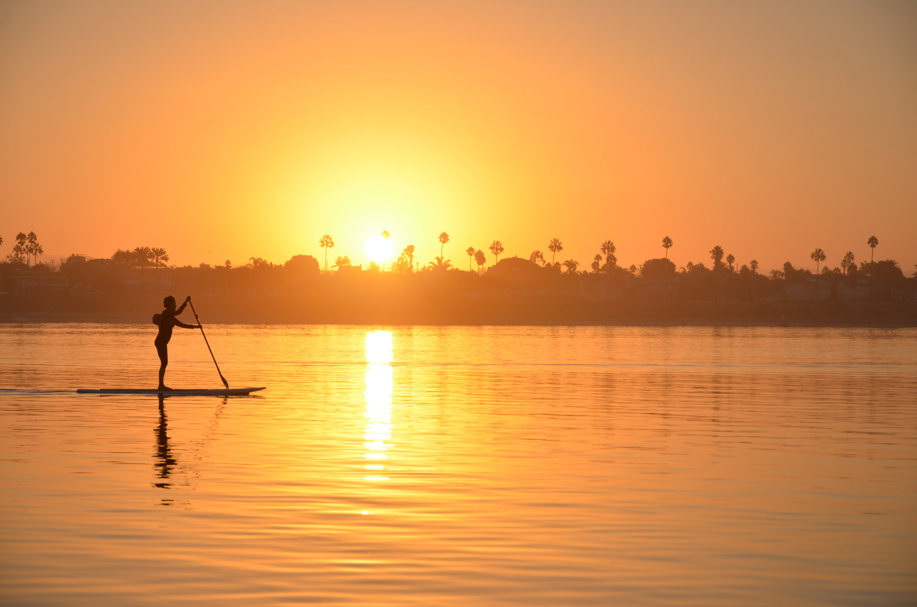 Paddle into the sunset