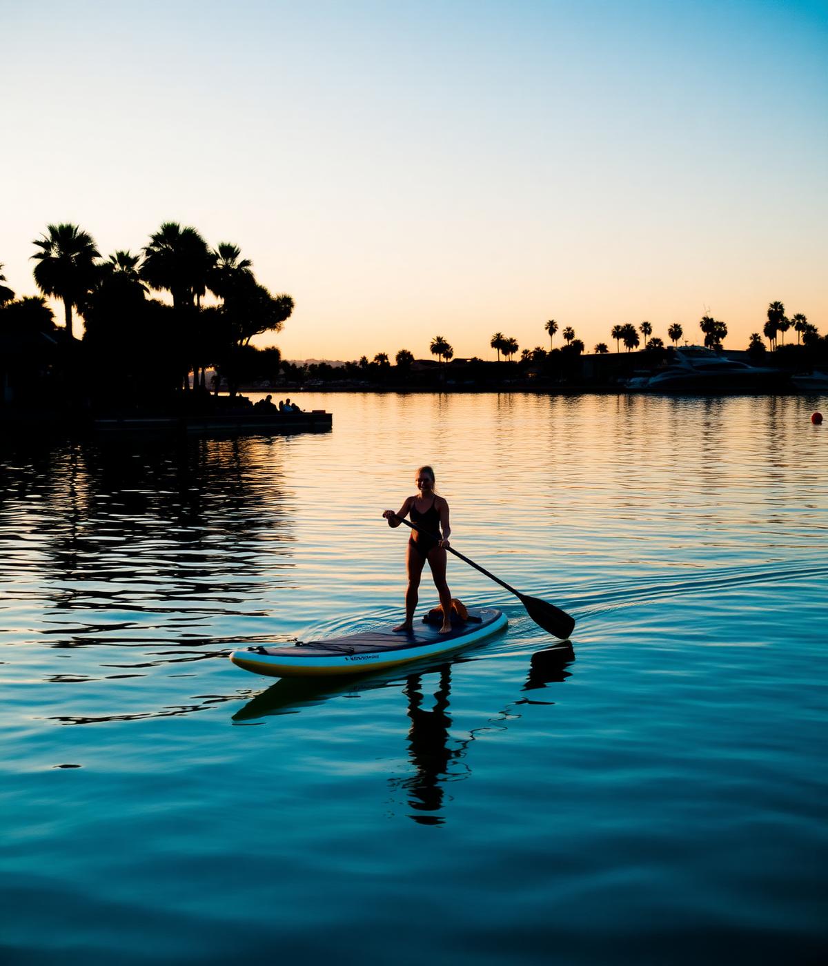 Paddleboarding on Mission Bay